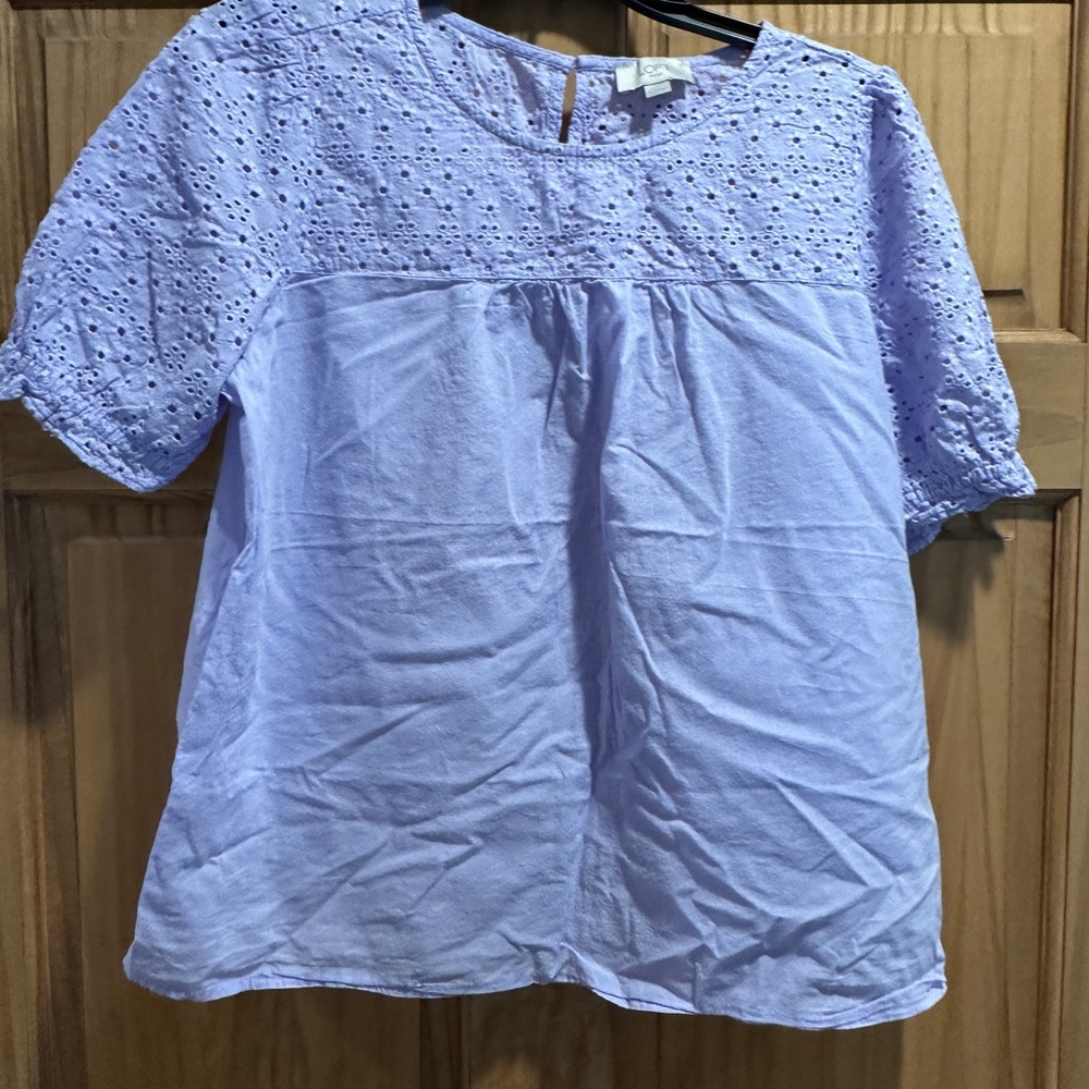 Lavender Eyelet Women's Top